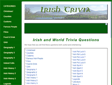 Tablet Screenshot of irishtrivia.com